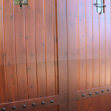 Real wood overhead garage doors