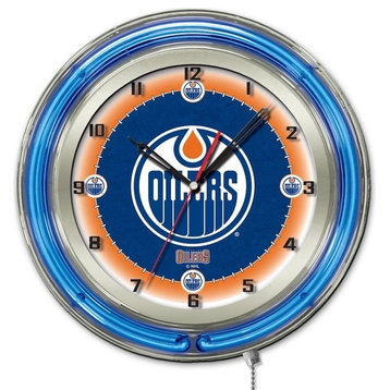Edmonton Oilers 19" Neon Clock