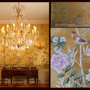 Hand painted wallpaper showroom