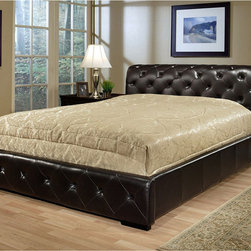 Abbyson Living - Abbyson Living Delano Dark Brown Leather Bed - Beds