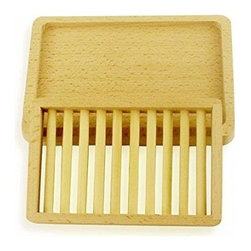 Bathroom Basin Deck Surface Double-deck Frame Wood Soap Dish Natural Wood Soap T - Products
