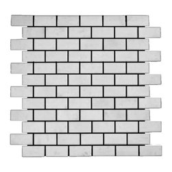 Statuary Crystal Marble Italian White Statuario 1x2 Mosaic Tile Polished - Home Accessories & Decor