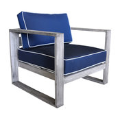 Courtyard Casual Driftwood Gray Teak North Shore Outdoor Club Chair