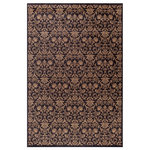 Concord Global - Damask Black, 6'7"x9'3" - Jewel collection is machine-made in Turkey using 100% heat-set polypropelene. These traditional to contemporary rugs will make a colorful addition to any area.