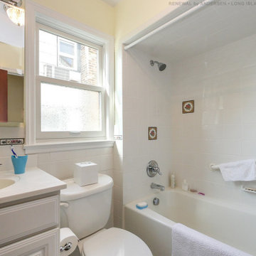 Newly Installed Privacy Window in Charming Bathroom - Renewal by Andersen Queens