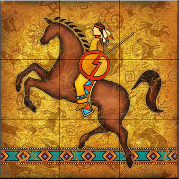 Tile Mural, Southwest Horse 2 by Dan Morris