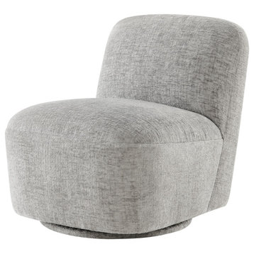 Cortez Fabric Swivel Accent Chair in Seville Gray