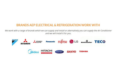 BRANDS AEP ELECTRICAL & REFRIGERATION WORK WITH