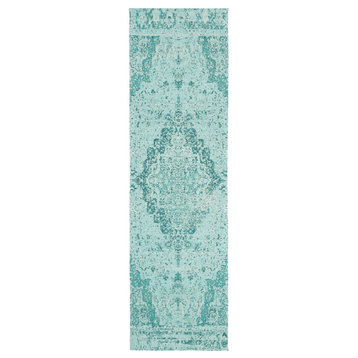 Safavieh Classic Vintage Collection CLV110 Rug, Teal, 2'3" X 8'
