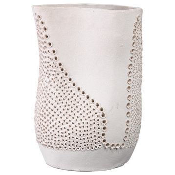 Coastal Style White Porcelain Moonrise Vase