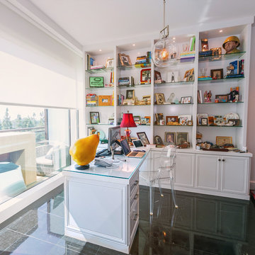 Inviting Custom Home Offices and Wall Bed