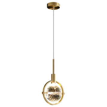 MIRODEMI® Varigotti | Modern Crystal Gold LED Chandelier, Sphere