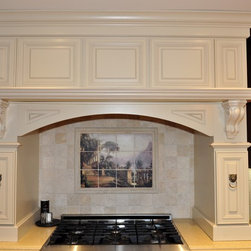 Cherry Wood, Sable, Pewter Galze - Range Hoods And Vents