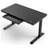 Glass Sit/Stand Desk, Black