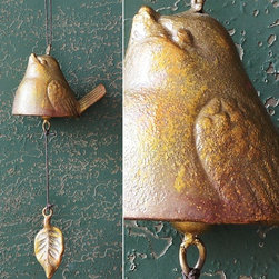 Cast Iron Bird Bell - Gold - Products