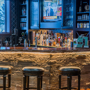 コロンバスのエクレクティックスタイルのおしゃれなホームバーの写真