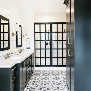 75 Beautiful Farmhouse Bathroom With Black Cabinets Pictures