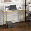 Inez Rectangular 48'' Wide Desk in Brass