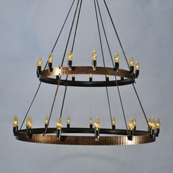 Horseless Carriage Wheel, 48", offset spokes - Chandeliers