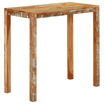 vidaxL Bar Table 44.1"x21.7"x42.5" Solid Wood Reclaimed