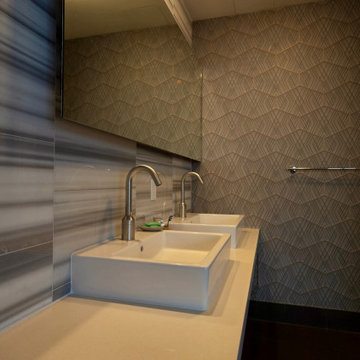 Bedroom and powder room wall design