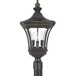 Quoizel - Quoizel DE9256IB Devon 3 Light Outdoor Lantern in Imperial Bronze - Treat the exterior of your home with lighting worthy of the beauty and security your family deserves. This transitional style with clear beveled glass fits into most any neighborhood and with most any architecture style.