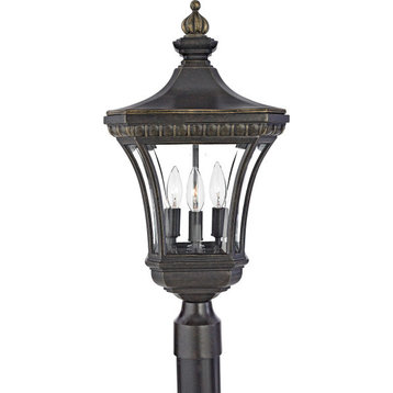 Quoizel DE9256IB Devon 3 Light Outdoor Lantern in Imperial Bronze