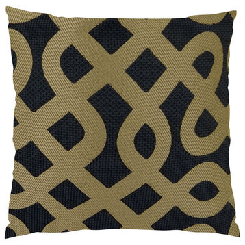 Plutus Graphic Maze Handmade Throw Pillow, Double Sided, 12x20