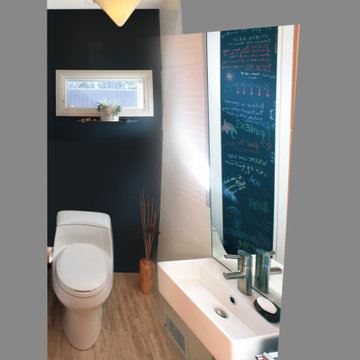 Tiny 5'x7' Contemporary 1/2 Bath