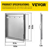 VEVOR Vertical Bbq Island Stainless Steel Single Door Reverse Hinge 18"*20"