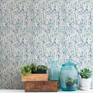Willow Blue Leaves Wallpaper