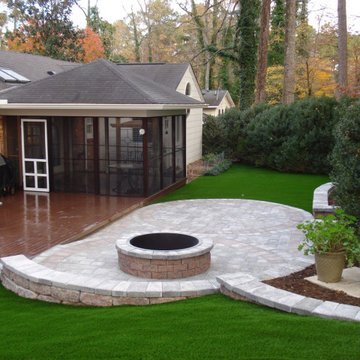 Synthetic Grass and Grotto Hardscapes