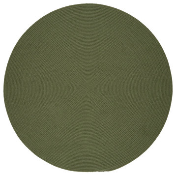 Maui Braided Solid Green Rug Olive Green 8' Round