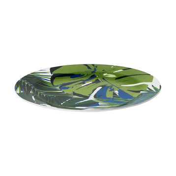 Kinsey, Mixed Leaf Design Melamine Dinnerware, Dinner Plates Set/4