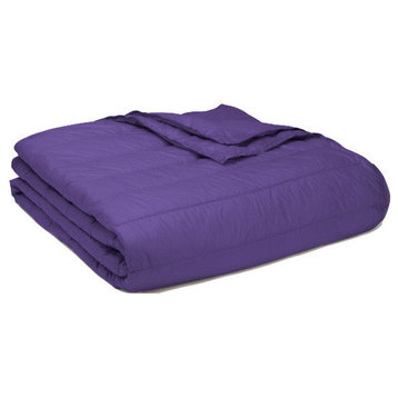 PUFF Packable Down Alternative Indoor/Outdoor Water Resistant Blanket , Purple