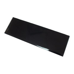 4x12 Glossy Black Subway Glass Mosaic Tiles - Home Accessories & Decor