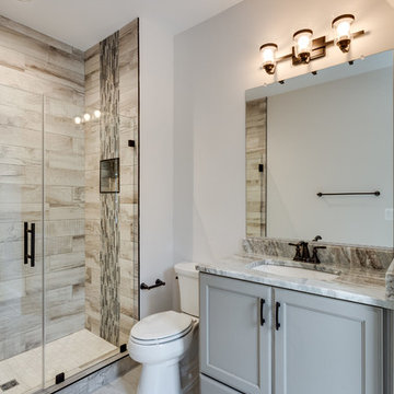 Additional bath with custom tile work