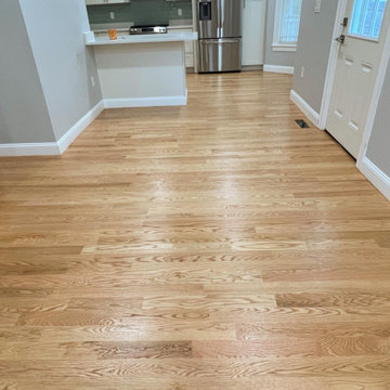 Refinish red oak flooring, 3 coats of oil based finish