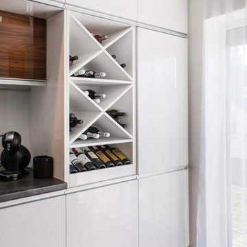 High Gloss Doors with Aluminum Integrated Handle