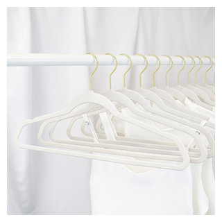 Closet Complete Hangers ivory - Ivory Gold-Hook Velvet Hangers