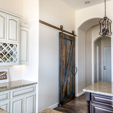 Sliding Barn Door - Blue Stained "Z" Sliding Pantry Door