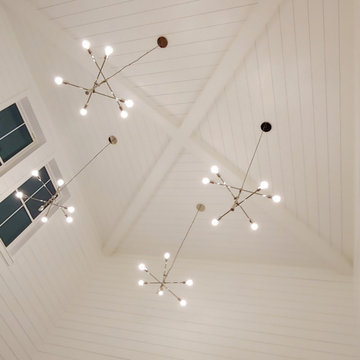 X Beams and Shiplap Wall and Ceiling