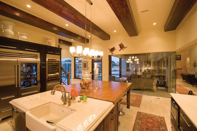 Example of an eclectic kitchen design in Other