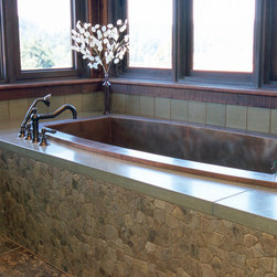 Island Stone random tile bathtub - Tile