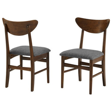 Crosley Furniture Landon Wood Dining Chairs in Mahogany (Set of 2)