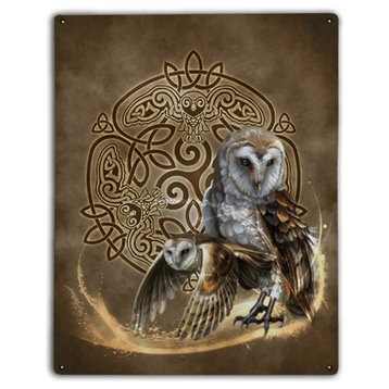 Celtic Owl, Classic Metal Sign