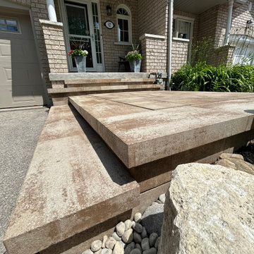 Modern Front Entrance Steps, Bistro Patio