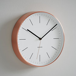 Copper White Wall Clock - Wall Clocks