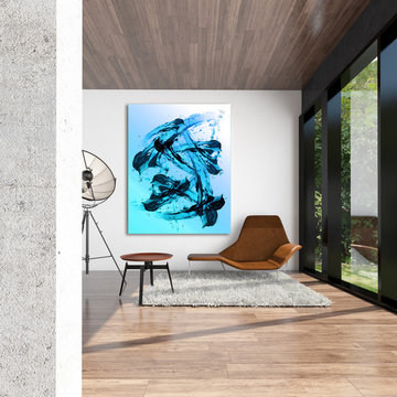Sky Blue Abstract Art Print