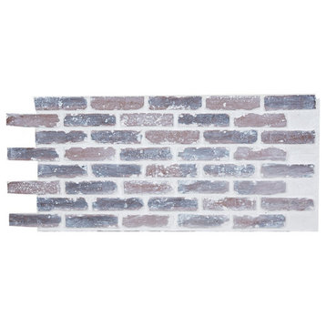 Chicago Brick Faux Brick Wall Panel, Shabby Chic, 24"x48" Wall Panel
